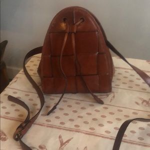 Paradox Brown Leather Crossbody Bag